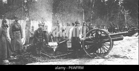 1921 - Artillerie südlich von Kronstadt. Stockfoto