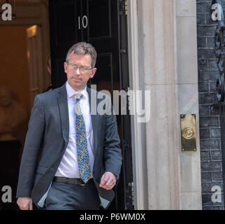 London, Großbritannien. 3. Juli 2018. Jeremy Wright QC MP PC, Attorney General,, Blätter Kabinettssitzung am 10 Downing Street, London Credit Ian Davidson/Alamy leben Nachrichten Stockfoto