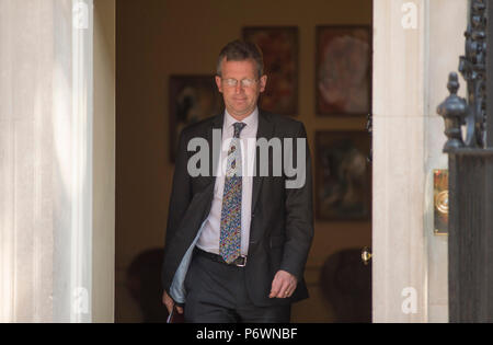 Downing Street, London, UK. Vom 3. Juli 2018. Jeremy Wright QC, Attorney General verlässt Downing Street nach der wöchentlichen Kabinettssitzung. Credit: Malcolm Park/Alamy Leben Nachrichten. Stockfoto