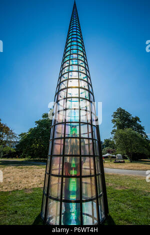 London, Großbritannien. 3. Juli 2018. Kimsooja, eine Nadel Frau: Galaxy war eine Erinnerung, die Erde ist ein Souvenir, 2014, die Alex Vervoordt Galerie - Frieze Skulptur, eine der größten Ausstellungen im Freien in London, darunter Arbeiten von 25 internationalen Künstlerinnen und Künstler aus fünf Kontinenten im Regent's Park ab 4. Juli - 7. Oktober 2018. Credit: Guy Bell/Alamy leben Nachrichten Stockfoto