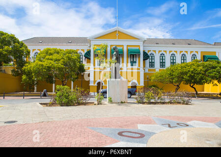 Curacao, Willemstad, Punda, Fort Amsterdam, Governor's Palace und Fort Kirche Museum Stockfoto