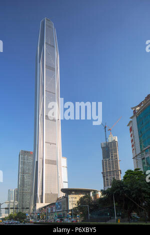 Ping An International Finance Center (weltweit € ™ s 4. höchste Gebäude im Jahr 2017 auf 600 m), Futian, Shenzhen, Guangdong, China Stockfoto