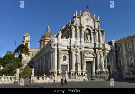 Dom, Piazza Duomo, Catania, Sizilien, Italien Stockfoto