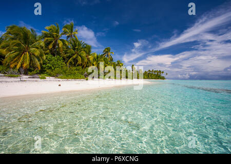 Cook Inseln Aitutaki Atoll, tropischen Insel und Strand Stockfoto