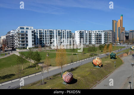 Neubauten, Park am Gleisdreieck, Tiergarten, Mitte, Berlin, Deutschland Stockfoto