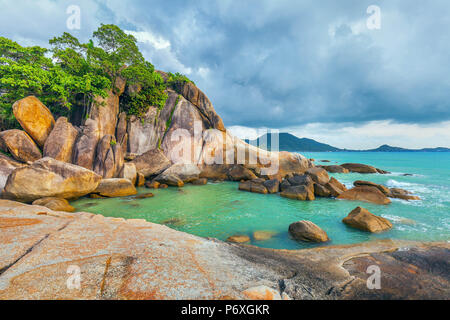 Felsigen Strand Hin Ta und Hin Yai, auf Koh Samui in Thailand. Stockfoto