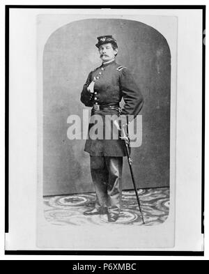 1 Leutnant August Bitter, Union Officer in der 24 Illinois Regiment, full-length Portrait, stehend, nach vorne) - Wallis Bro., 117 St., Chicago Stockfoto