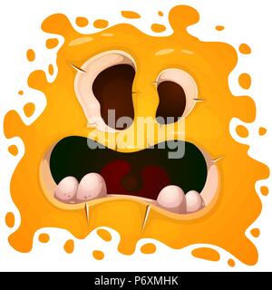 Nette, lustige, verrückte Monster Charakter. Helloween Abbildung. Drucken auf T-Shirts. Stock Vektor