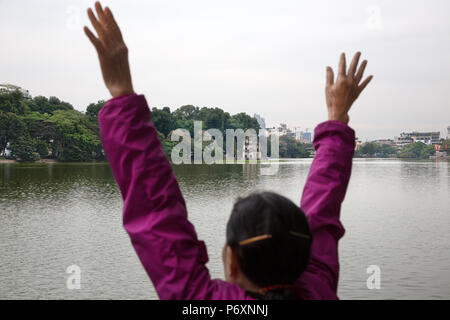 See Hoan Kiem, Hanoi, Vietnam Stockfoto