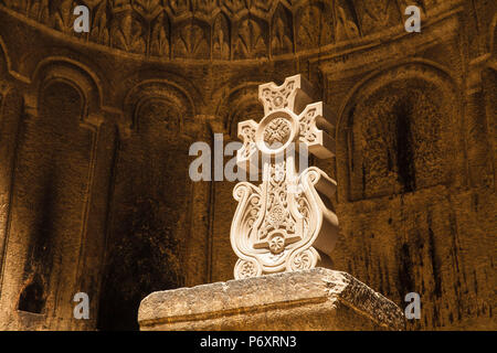 Armenien, Jerewan Provinz, in der Nähe von Jerewan, Geghard, Interieur des Kloster Geghard Stockfoto