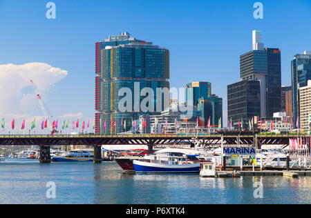 Barangaroo und Darling Harbour, Sydney, New South Wales, Australien Stockfoto