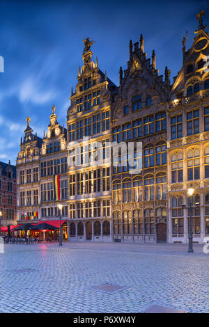 Guild Häuser im Hauptmarkt, Antwerpen, Flandern, Belgien Stockfoto