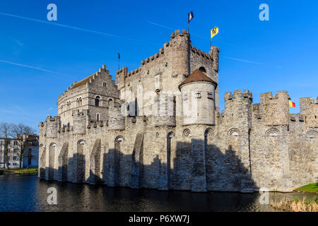 Burg Gravensteen, Gent, Ostflandern, Belgien Stockfoto