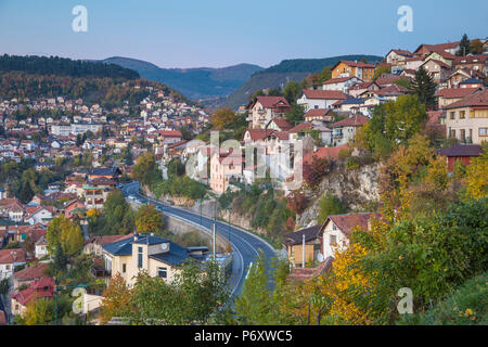 Bosnien und Herzegowina, Sarajevo, Stadtblick Stockfoto