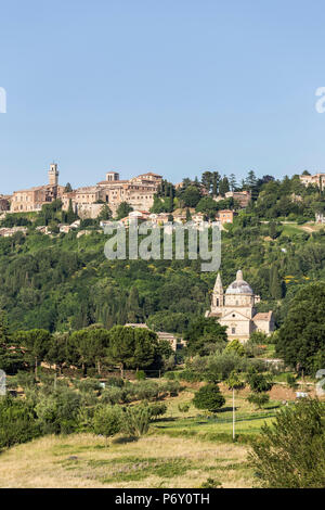 Italien. Toskana. Bezirk Siena Val di Chiana. Montepulciano. Kirche der Madonna di San Biagio Stockfoto