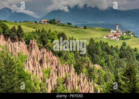 Erdpyramiden, Ritten - Ritten, Trentino Alto Adige - Südtirol, Italien Stockfoto