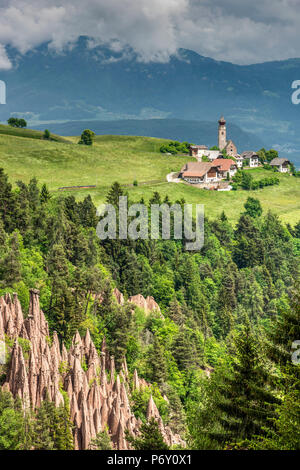 Erdpyramiden, Ritten - Ritten, Trentino Alto Adige - Südtirol, Italien Stockfoto