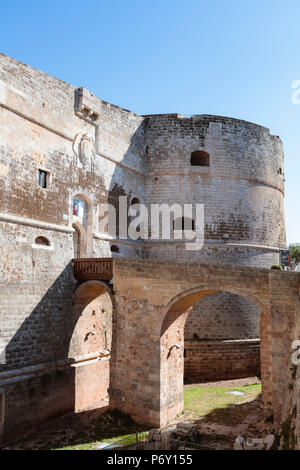 Schloss, Otranto, Salento, Apulien, Italien Stockfoto