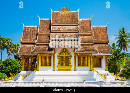Haw Pha Bang Tempel auf dem Gelände des Königlichen Palastes, Luang Prabang, Louangphabang Provinz, Laos Stockfoto