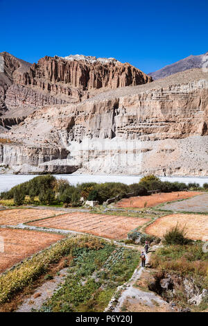 Landschaft in der Nähe von Chhusang, Upper Mustang, Nepal Stockfoto