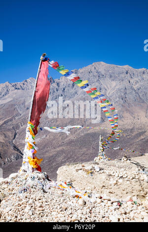 Landschaft in der Nähe von Ghami, Upper Mustang, Nepal Stockfoto