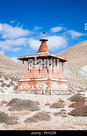 Chorten (kleine Stupa), Upper Mustang, Nepal Stockfoto