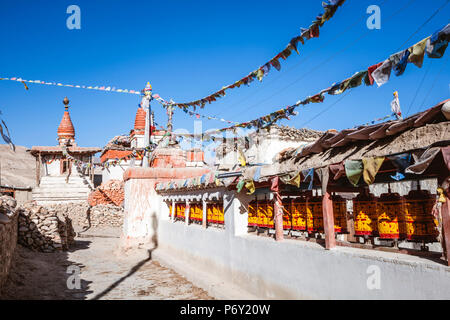 Kleine Stupa, Lo Manthang, Upper Mustang, Nepal Stockfoto