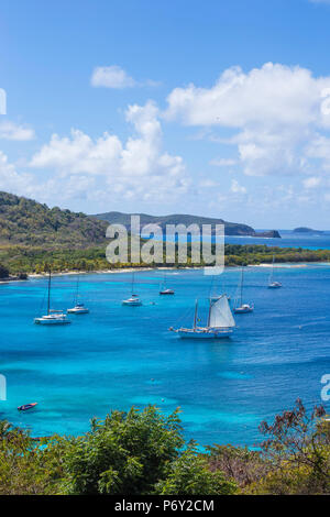 St. Vincent und die Grenadinen, Mustique, Blick auf Brittania Bay Stockfoto