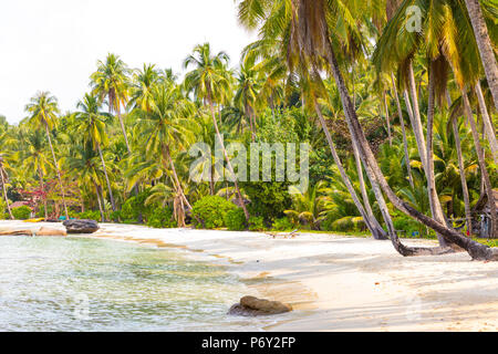 Tropischen Strand auf einer Insel nr Ko Chang, Thailand Stockfoto