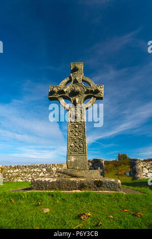 Großbritannien, Schottland, Argyll und Bute, Islay, alte Pfarrkirche von kildalton, der Kidalton High Cross Stockfoto