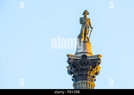 Nelson's Column, Trafalgar Square, London, England, Großbritannien Stockfoto