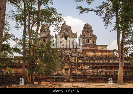 Die majestätischen und antiken Tempel von Ta Keo. Angkor, Siem Reap, Kambodscha. Stockfoto