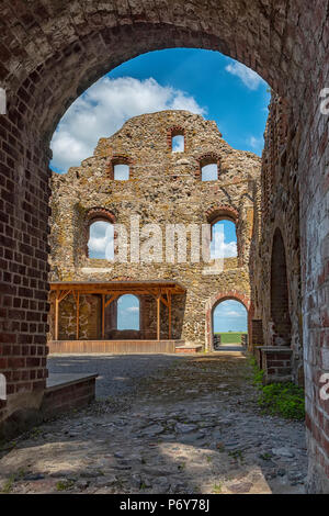 Die Manstorp Gables ist eine in Vellinge Gemeinde in der Region Skane Schweden ruinieren. Stockfoto