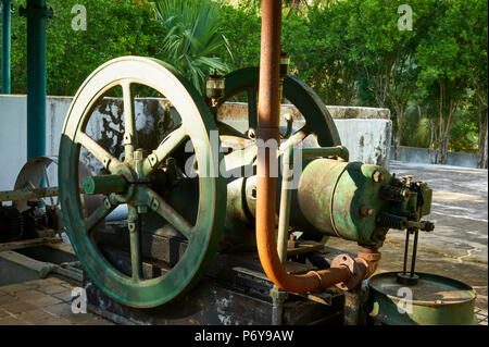 Pumpe im Hacienda Yaxcopoil, aus dem 17. Jahrhundert henequen Plantage in der Nähe von Merida, Yucatan, Mexiko, heute ein Museum, Gästehaus und Veranstaltungsort. Stockfoto