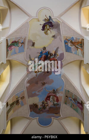 NOTO, Italien - 19 AUGUST 2017: Fresken der Kathedrale San Nicola di Mira im Zentrum von Noto, Sizilien Stockfoto