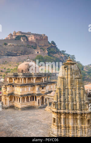 Kumbhalgarh fort (UNESCO Weltkulturerbe), Rajasthan, Indien Stockfoto