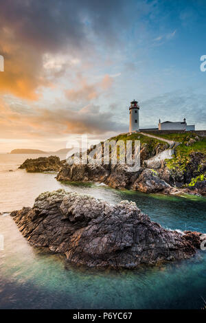 Fanad Head Lighthouse, County Donegal, Ulster Region, Republik Irland, Europa. Stockfoto