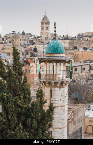 Israel, Jerusalem, Blick auf das Muslimische Viertel Stockfoto