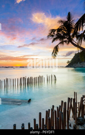 Asien, Südostasien, auf den Philippinen, in Western Visayas, Boracay, Dinwid Strand Stockfoto