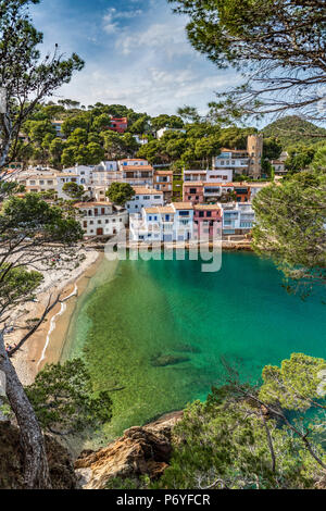 Playa Sa Tuna, Begur, Costa Brava, Katalonien, Spanien Stockfoto