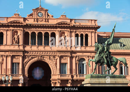 Detail der "Casa Rosada", Executive Mansion und Büro des argentinischen Präsidenten. Monserrat, Buenos Aires, Argentinien. Stockfoto