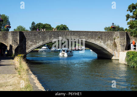 Abingdon Brücke und den Fluss Themse, Abingdon-on-Thames, Oxfordshire, England, Großbritannien Stockfoto