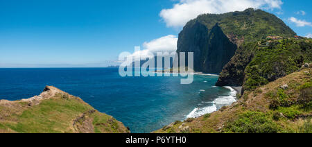 Kran Sicht nr Faial an der nordöstlichen Küste von Madeira Stockfoto