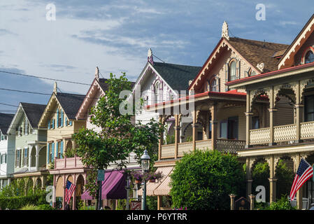 USA, New Jersey, Cape May, Cape May Architektur, viktorianischen Haus Details Stockfoto
