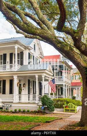 USA, South Carolina, Charleston, Häuser in der Altstadt Stockfoto