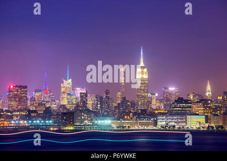 Blick auf die Skyline von Manhattan, New York, USA Stockfoto