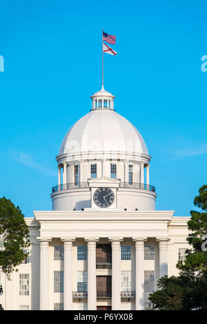 Usa, Alabama, Montgomery. Alabama State Capitol Building, ehemalige First Confederate Capitol, gebaut 1850 â € "51. Stockfoto