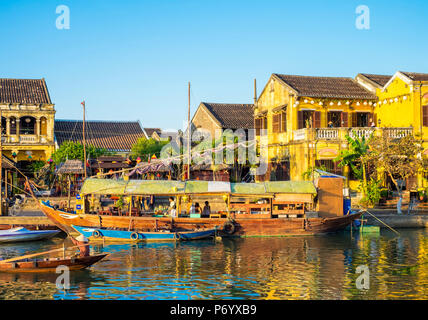 Hoi An Altstadt auf dem Thu Bon Fluss, Hoi An, Provinz Quang Nam, Vietnam Stockfoto