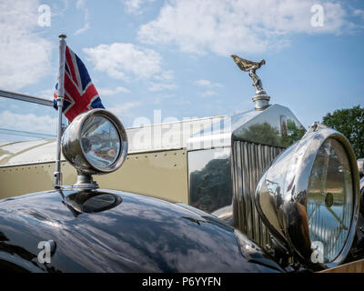 Oldtimer Rolls Royce Kühler Stockfoto