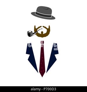 Gentleman Icond. Mann Symbol Stock Vektor